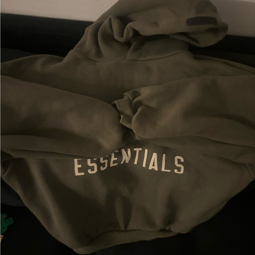 Fear of God Essentials Olive Hoodie and Sweatpants Set - Picture 5 of 6